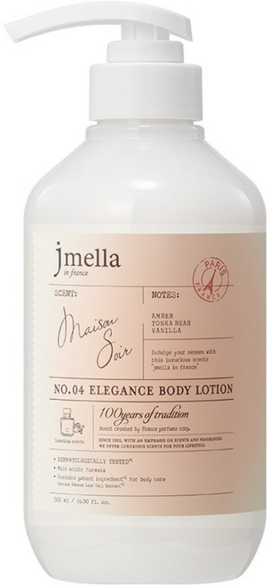 제이멜라 인 프랑스 엘레강스 바디 로션 메종 수아, 1개, 500ml