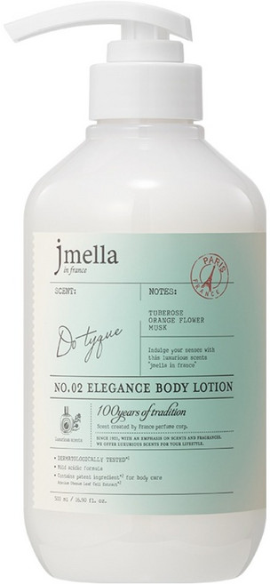 제이멜라 인 프랑스 엘레강스 바디 로션 도 티크, 1개, 500ml
