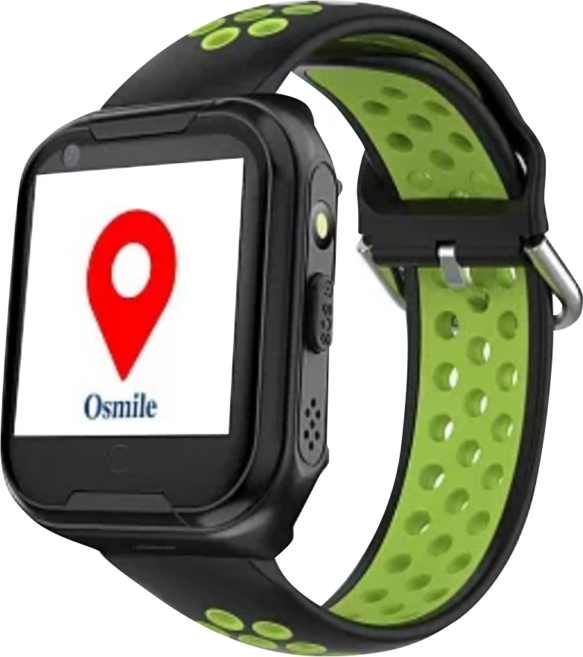 Osmile GPSSOS 求救手錶 ED1000, 黑色 + 綠色, 1.4吋, 行動網路(4G）