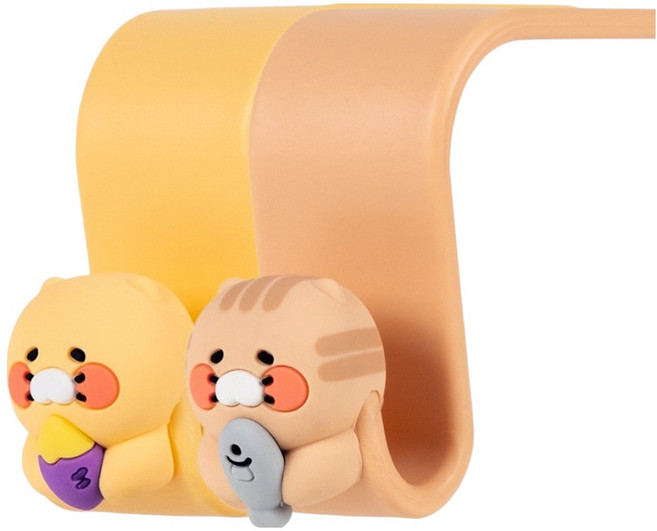 카카오프렌즈 춘식이 삼색냥 차량용 헤드걸이 2종 세트, 1세트, 춘식이, 갈색냥