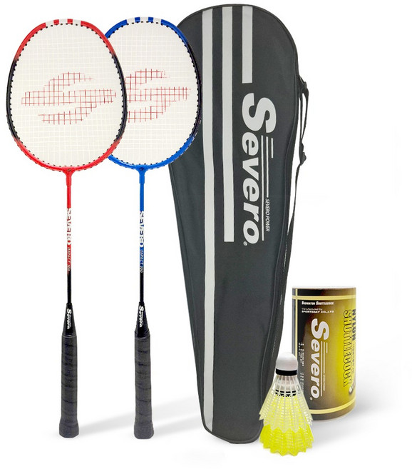세베로 임팩트100 배드민턴 라켓 2종 풀커버 셔틀콕 2종, 1개