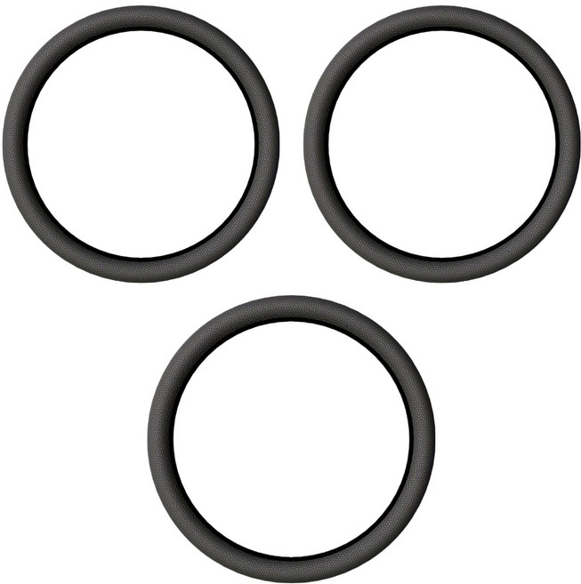 아케이바이 고급형 논슬립 자동차 핸들커버 3p, 블랙