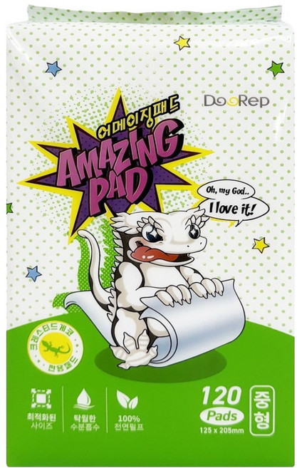 두렙 파충류용 크레스티드게코 어메이징패드 키친타월 바닥재 중형, 1개, 화이트