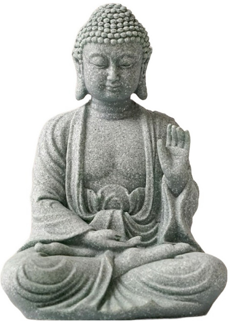 morningscent 靈骨塔裝飾 佛像 迷你 和平 經典 石製坐佛 小型