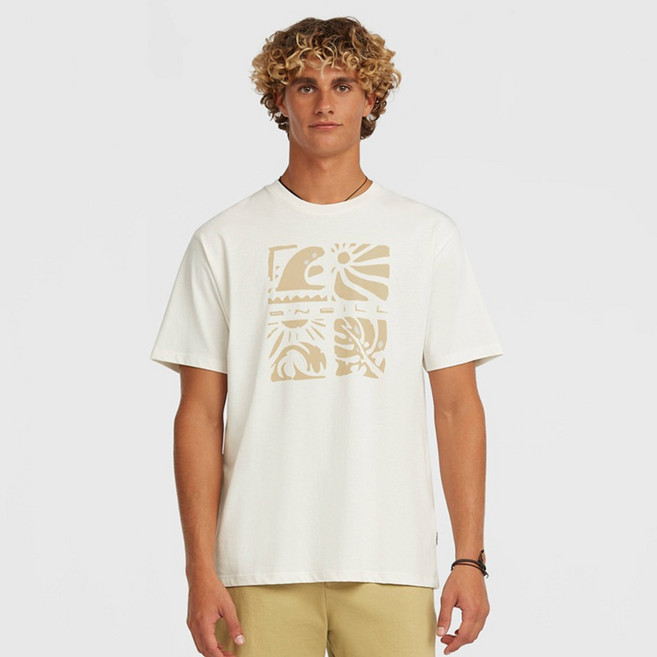 오닐 남성용 MELANGE FRONT PRINT T SHIRT OMTR6I169