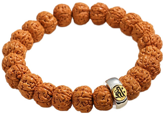 리버폭스 원목 염주 명상 불교 팔찌, 천수관음(쥐띠), 1개