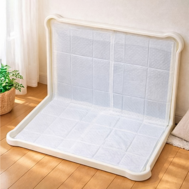 아이리스 배변패드가 딱 붙는 논슬립 배변판 P-SPT, 화이트, 1개