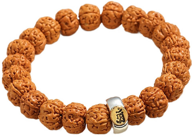 리버폭스 원목 염주 명상 불교 팔찌, 보현보살(뱀띠), 1개