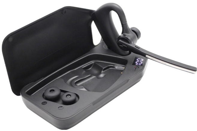 람쏘 노이즈캔슬링 듀얼 빔포밍 마이크 IPX4 생활방수 27시간 사용 무선 블루투스 이어셋 + 충전케이블 세트, LS-SL70 PLUS, 블랙