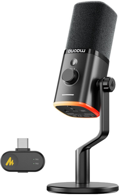 마오노 무선 USB 다이나믹 마이크 데스크 스탠드, 블랙