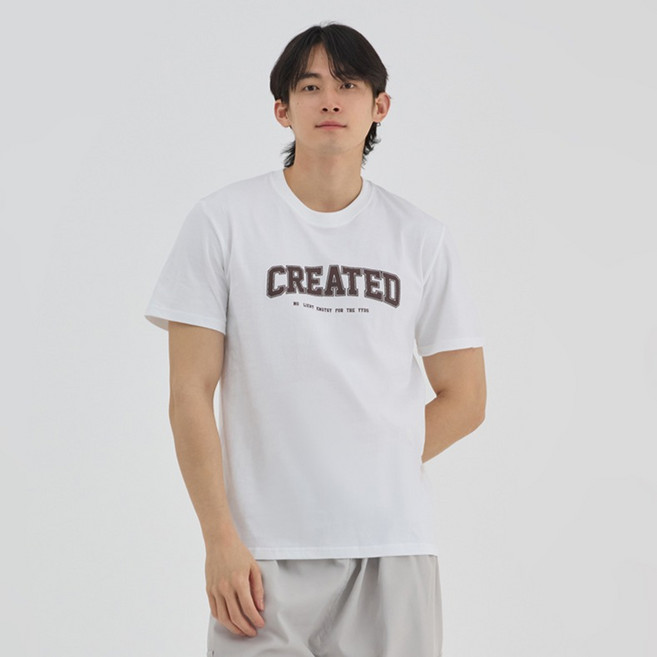 엘쏘 남성용 박스 반팔 디자인 프린팅 티셔츠