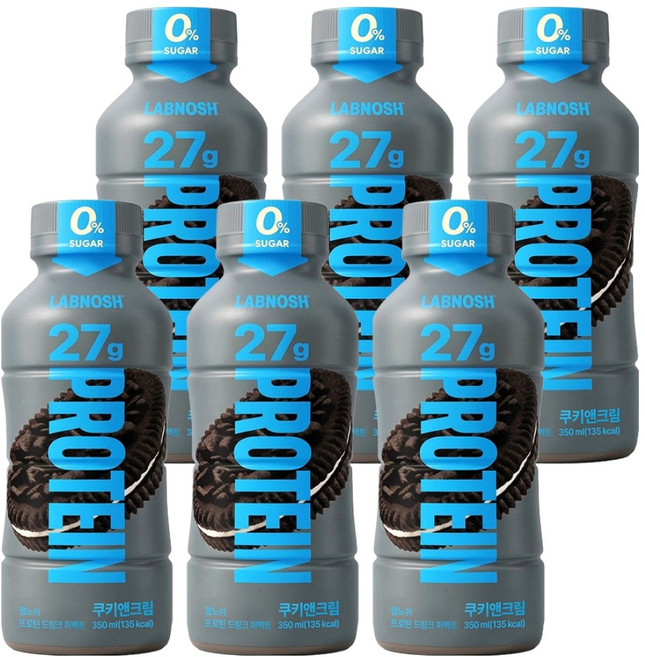 랩노쉬 프로틴 드링크 퍼펙트 쿠키앤크림, 6개, 350ml
