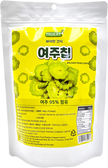 트로잇 바삭한 간식 여주칩, 1개, 60g