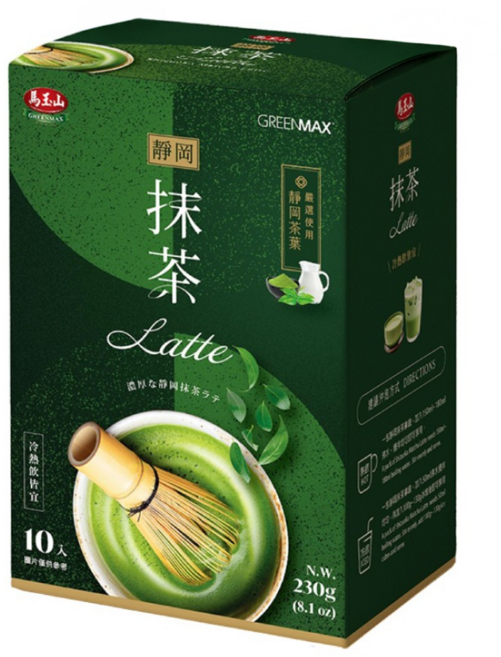 馬玉山 靜岡抹茶拿鐵, 23g, 10個裝, 1組