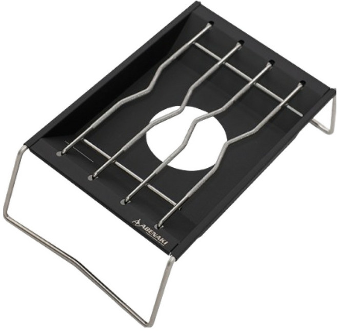 아베나키 IGT 플레이트 원버너 자립형 거치대 + 수납가방, 단일색상(거치대), 블랙(수납가방), 1세트