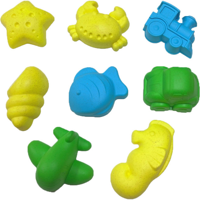 키즈망고 종합 몰드 모래놀이 도구 세트 70g, 혼합색상, 1세트