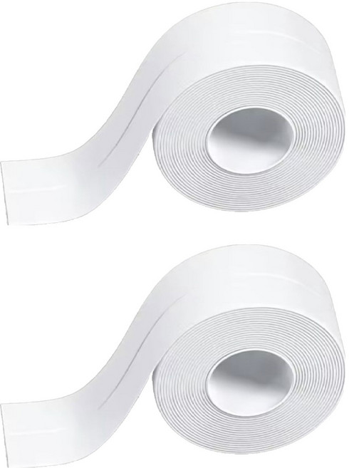 TheLiving 틈새차단 다용도 방수 테이프 화이트, 2개