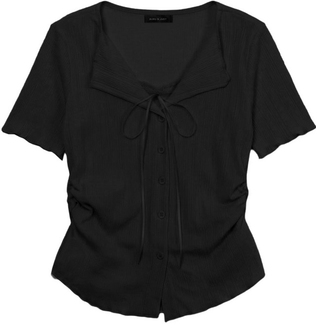 부루앤쥬디 여성용 D 인타 오픈 골지티셔츠 BOSETSE06C