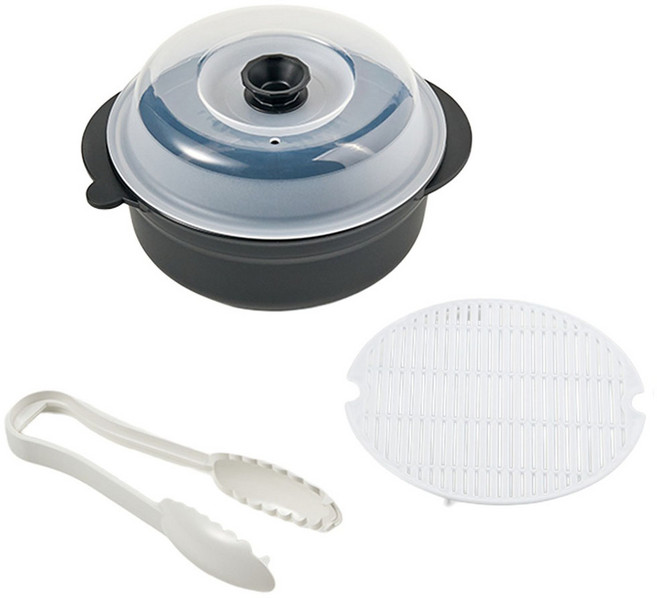 이지앤프리 쿡세이프 전자레인지 조리용기 3종 세트 1200ml, 블랙, 1세트