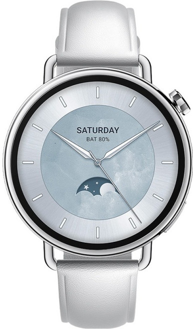 샤오미 가죽 스트랩 워치 S4, 화이트, 41mm, 블루투스