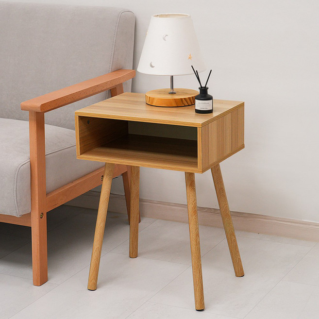 제이에스리빙 찰리 인테리어 사이드 협탁, 1개, 우드