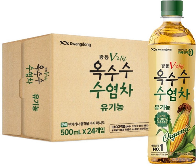 광동 V라인 유기농 옥수수수염차, 24개, 500ml