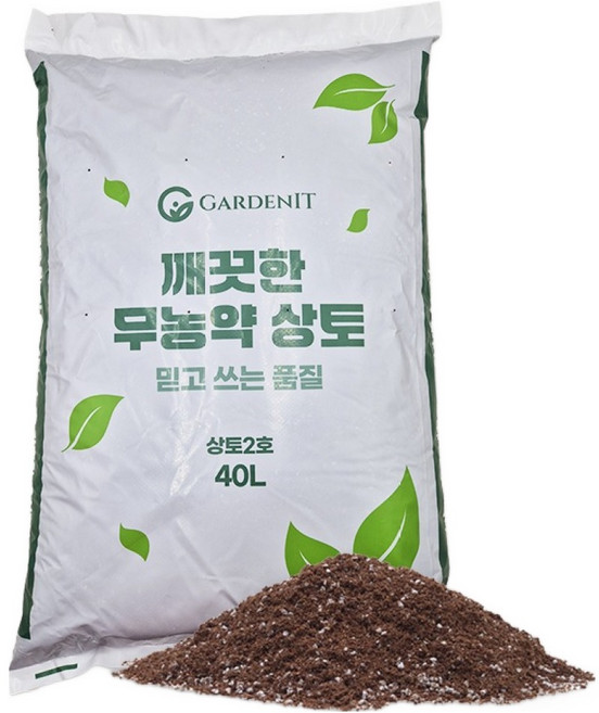가든잇 무농약 분갈이 상토, 40L, 1개