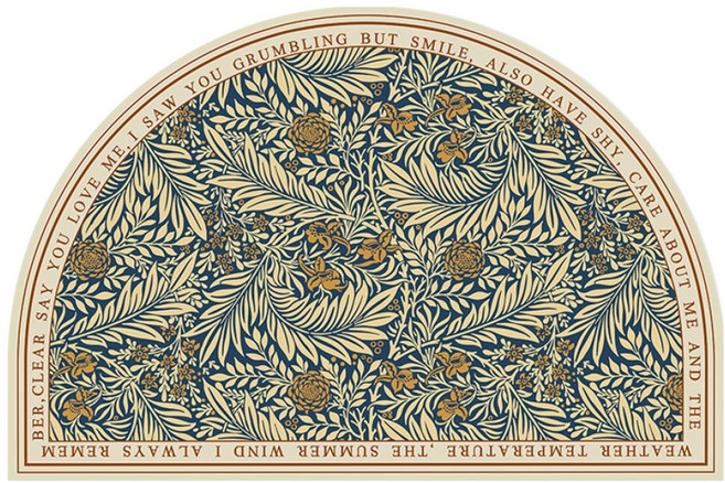 할인바이할인 메종리프 규조토 욕실 발매트 반원, 블루