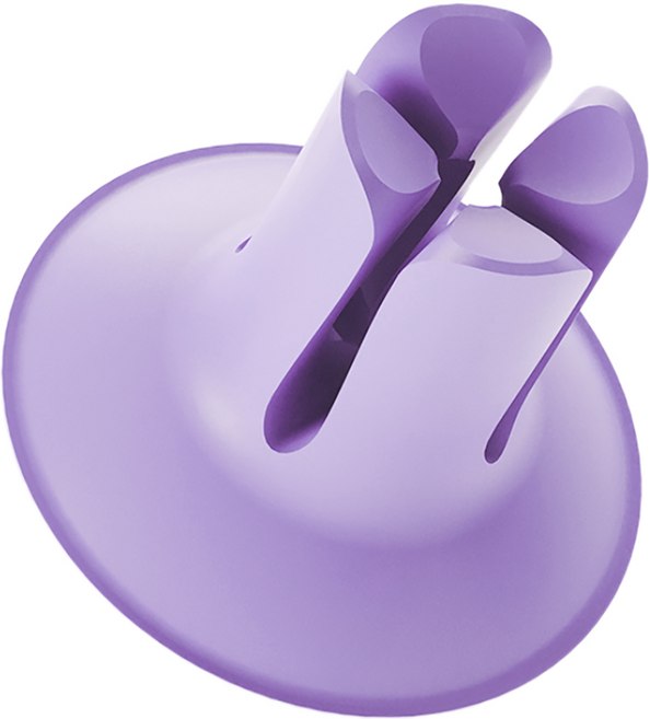 래디어스 칫솔꽂이 닥 고무 무타공 거치대, 파스텔 퍼플, 1개