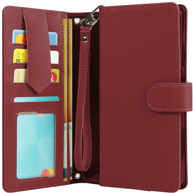 워너프 소가죽 데이 픽 다이어리 손목스트랩 휴대폰 케이스