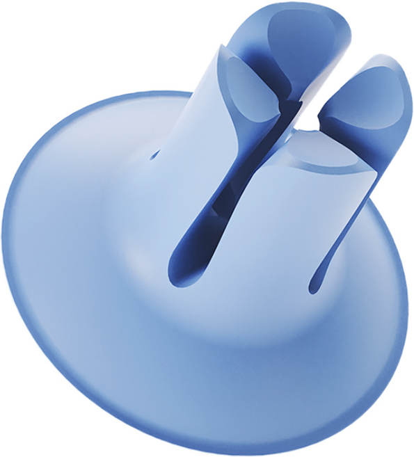 래디어스 칫솔꽂이 닥 고무 무타공 거치대, 파스텔 블루, 1개