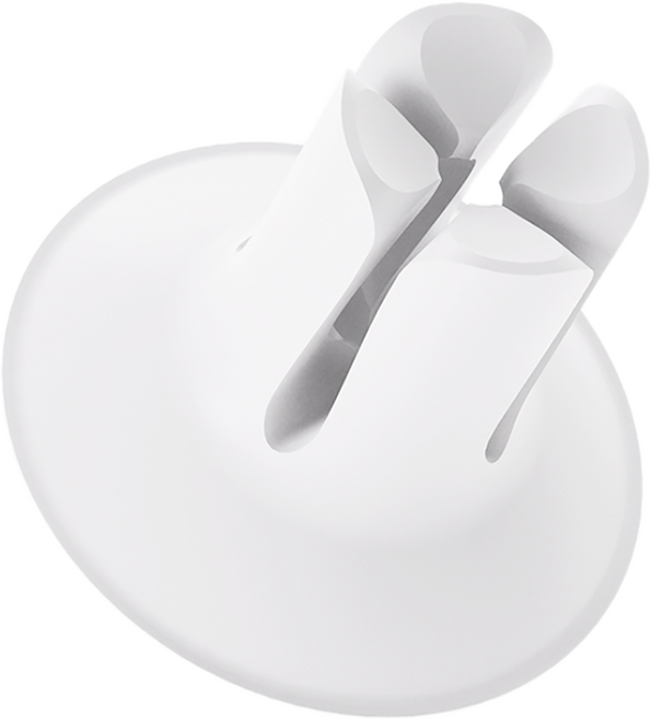 래디어스 칫솔꽂이 닥 고무 무타공 거치대, 파스텔 화이트, 1개