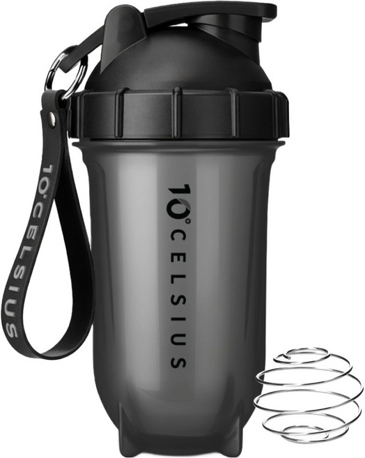 캐리보틀 10도씨 불릿 쉐이커 라이트, 오닉스 블랙, 1개, 500ml