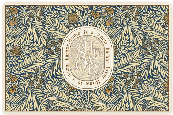 할인바이할인 메종리프 규조토 욕실 발매트 사각, 블루