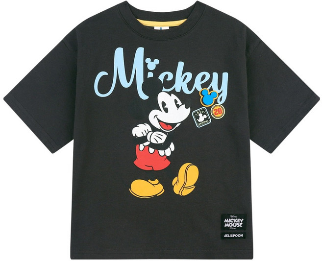 젤리스푼 아동용 디즈니 미키 마우스 엠블럼포인트 티셔츠