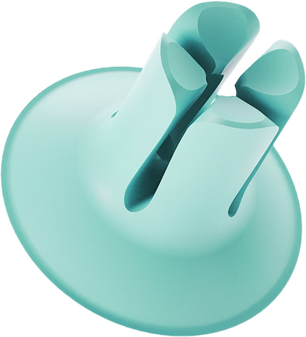 래디어스 칫솔꽂이 닥 고무 무타공 거치대, 파스텔 그린, 1개