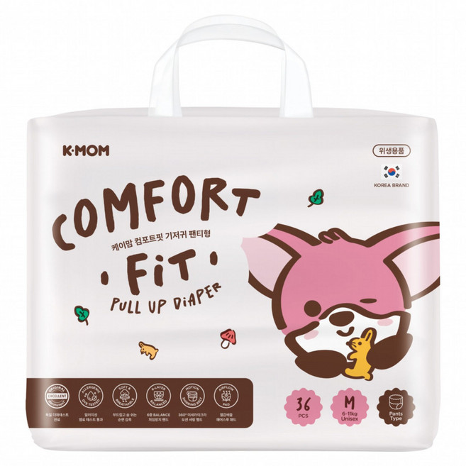 MOTHER-K COMFORT FIT 雲柔鎖水玩睡褲 褲型 6~11kg, 中碼 (M), 36片