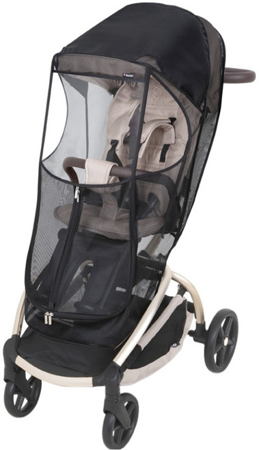 마니또 메쉬 트라이크 전용 유모차 방충커버, 블랙, 1개