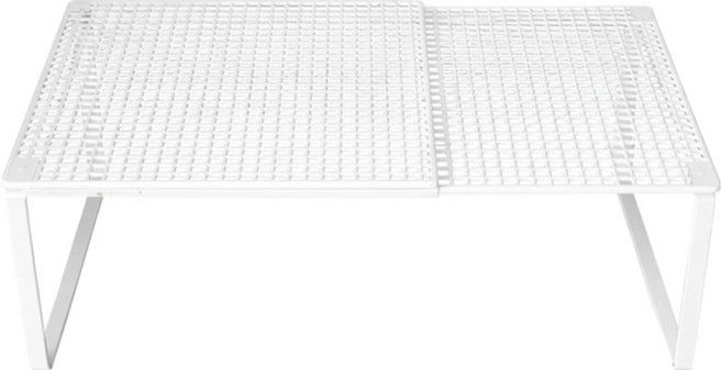 메오 길이조절 확장형 옷장 정리 칸막이 수납정리대 M, 화이트, 1개