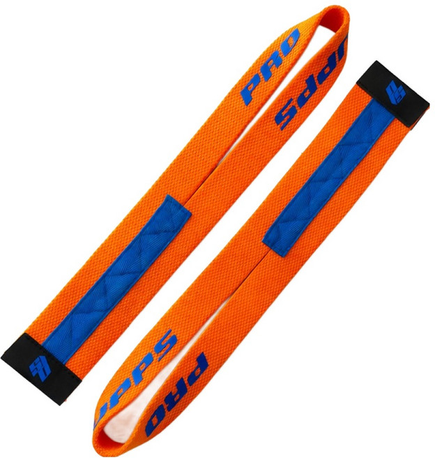 순잠 PROSUPPS 전문 데드리프트 리프팅 스트랩, 오렌지블루, 2개