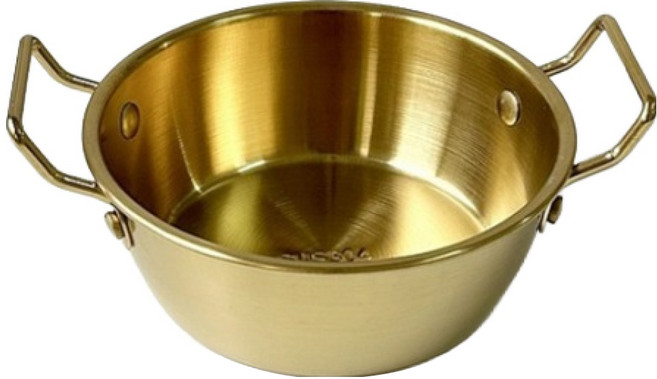 프렌치마르스 심플홈 손잡이 스테인레스 냄비접시 중 MMM3767, 골드, 1개