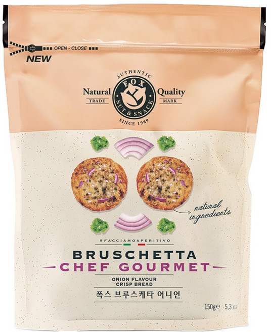 폭스 브루스케타 어니언 스낵, 150g, 1개