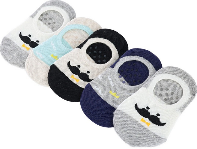 엔젤테디 미끄럼방지 꼬마수염 갓성비 덧신 5족 세트