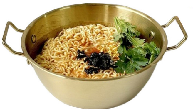 프렌치마르스 심플홈 손잡이 스테인레스 냄비접시 대 MMM3767, 골드, 1개