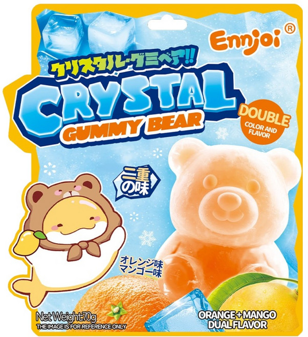 Ennjoi 크리스탈 구미베어 오렌지망고, 1개, 70g