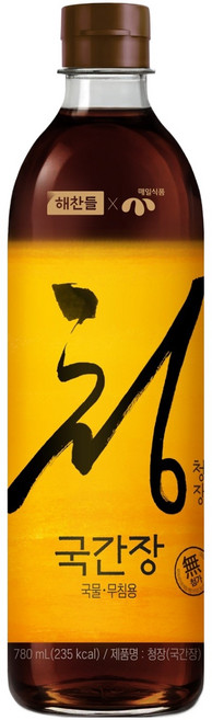 해찬들 매일식품 청장 국물 무침용 국간장, 1개, 780ml