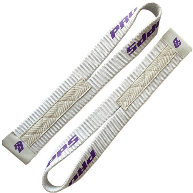 순잠 PROSUPPS 전문 데드리프트 리프팅 스트랩, 화이트퍼플, 2개