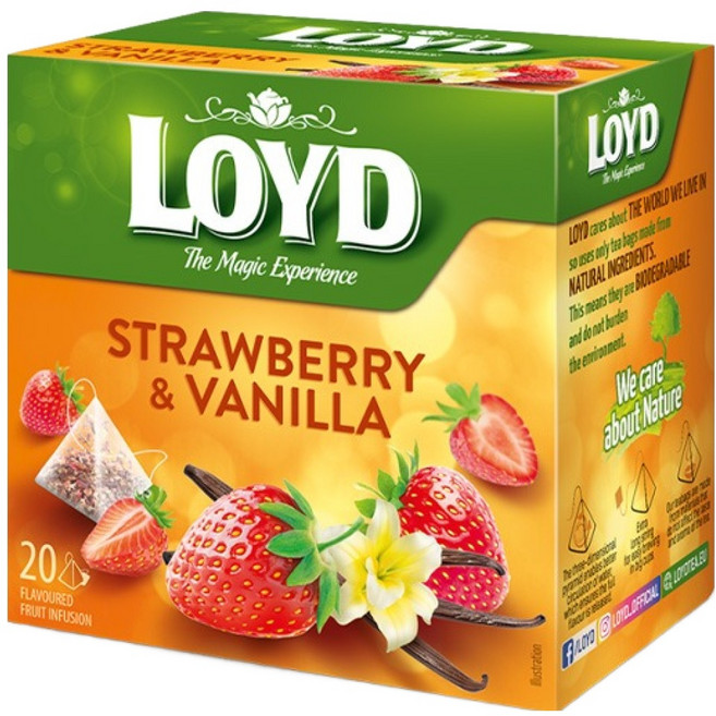 LOYD 스트로베리 앤 바닐라 인퓨전 티백, 2g, 1개, 20개입