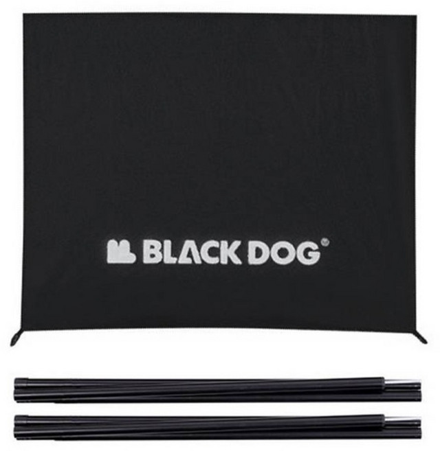 BLACK DOG 黑狗 山庭6.8黑膠帳篷 拓展天幕組, 黑色, 4人