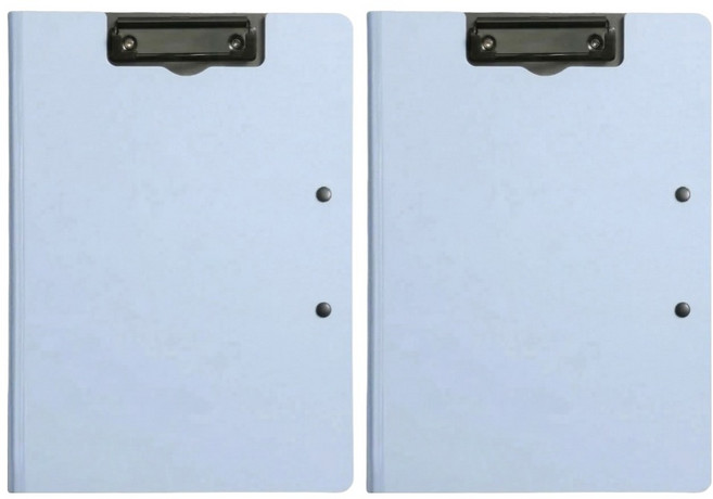 하비소 양방향 커버형 클립보드 A4, 2개, 스카이블루